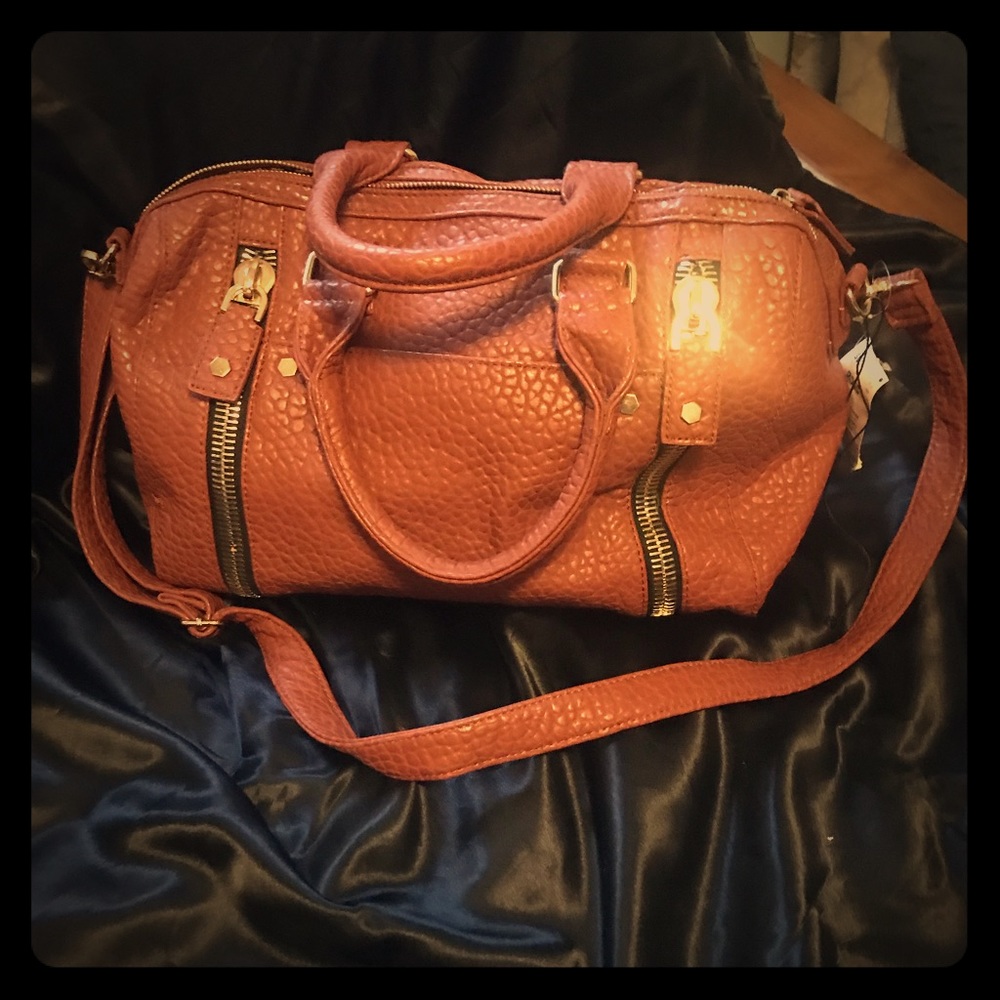 NWT Dream Control Crossbody Satchel Cognac Bag